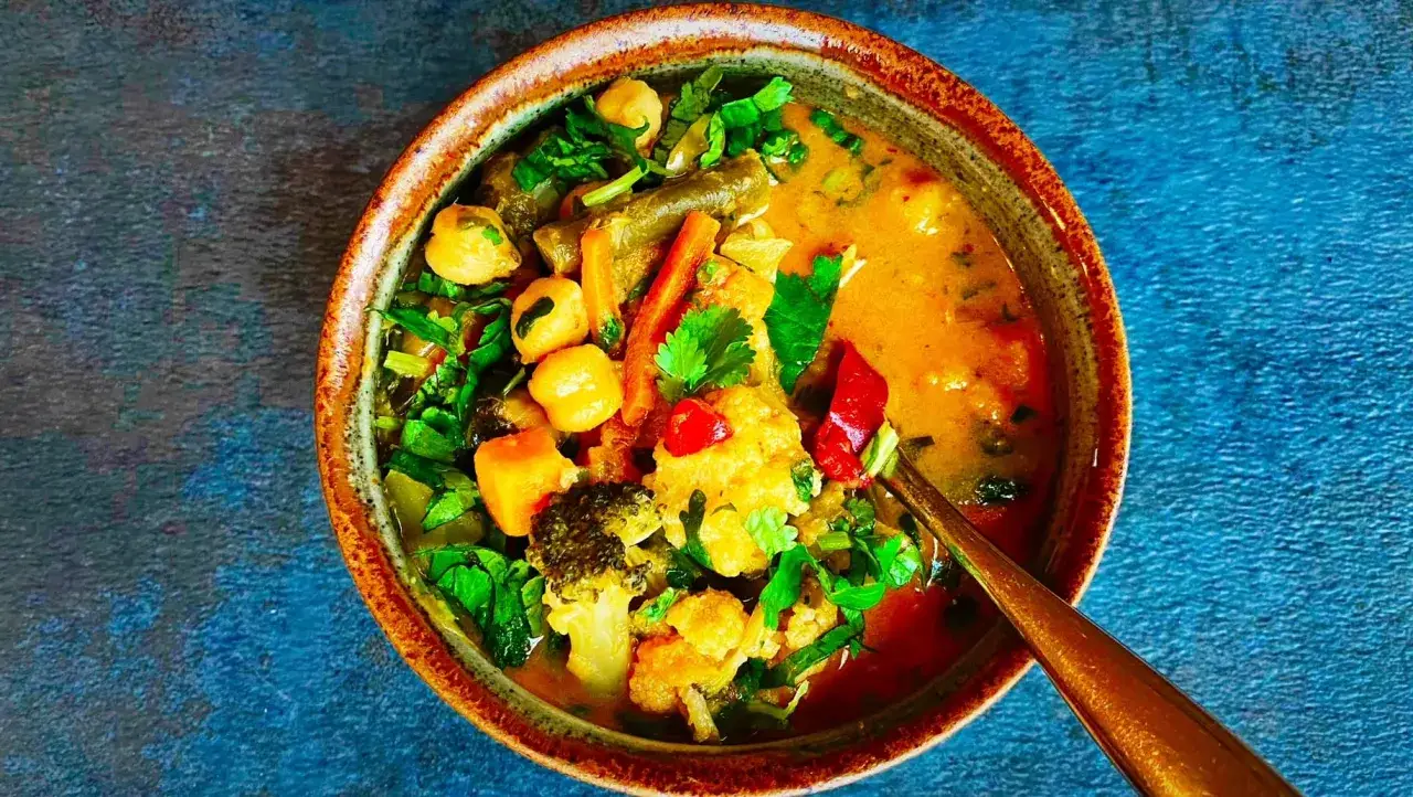 curry warzywne z mlekiem kokosowym