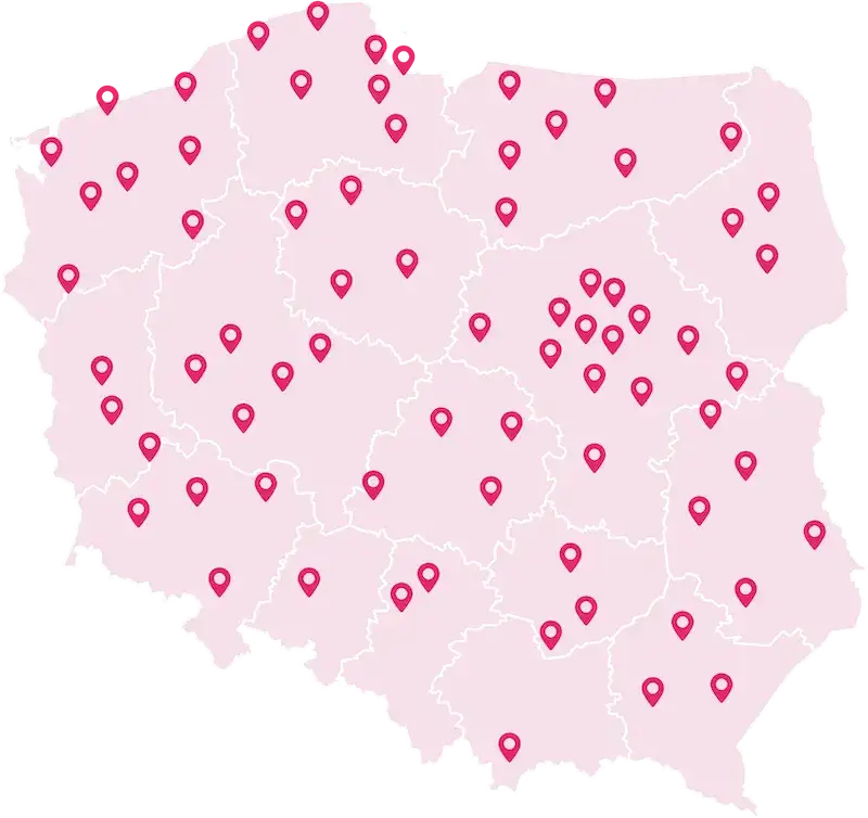 Mapa dostaw Be Diet Catering Polska